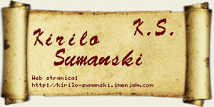 Kirilo Šumanski vizit kartica